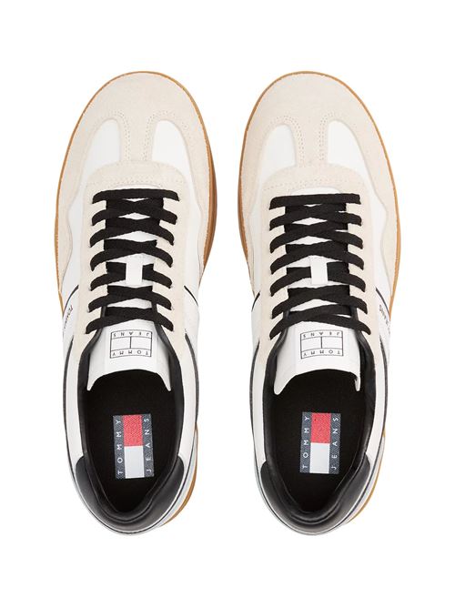 Sneaker ecrù in pelle Tommy Jeans | EM0EM01587TCR